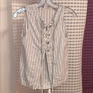 Sleeveless striped top